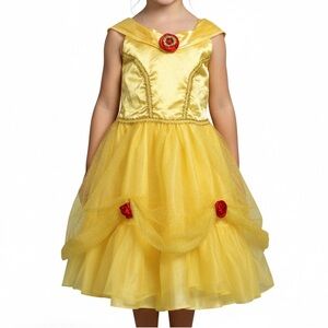 Disney Belle Beauty and the Beast‎ yellow Princess Costume Dress Girls Size 5